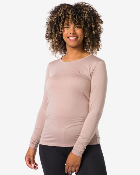 140 Dames Temptech T-shirt Lange Mouw Beige (beige)