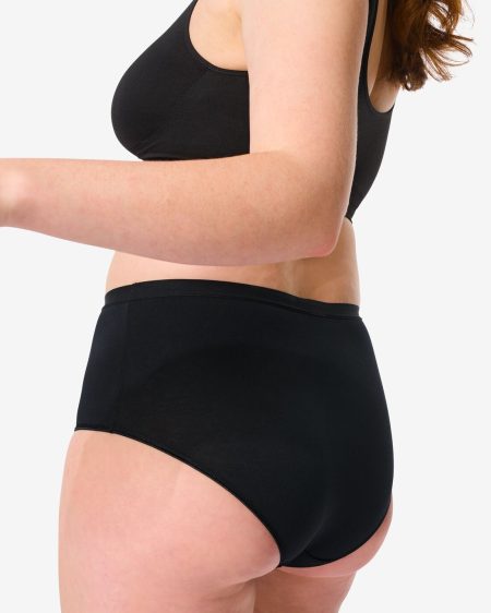 HEMA HEMA Dames Tailleslip Katoen - 2 Stuks Zwart (zwart)