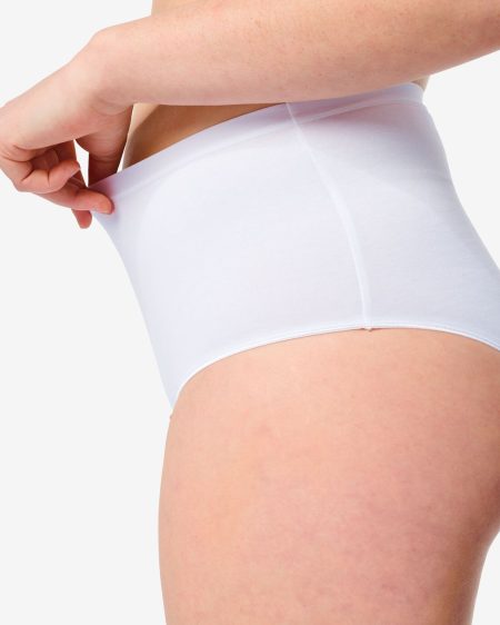 HEMA HEMA Dames Tailleslip Katoen - 2 Stuks Wit (wit)