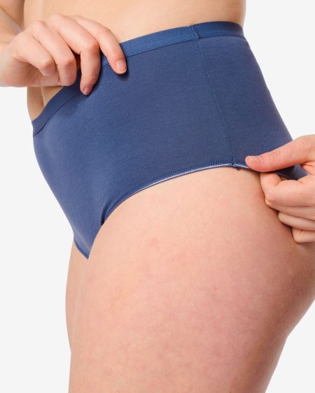 HEMA HEMA Dames Tailleslip Katoen - 2 Stuks Blauw (blauw)