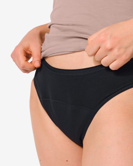 HEMA HEMA Menstruatieslip Katoen Hoge Absorptie Zwart (zwart)