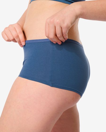 HEMA HEMA Damesboxer Katoen - 2 Stuks Blauw (blauw)