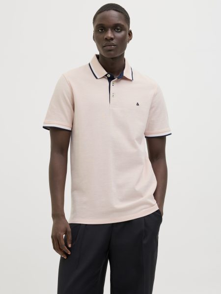 Jack & Jones Jjepaulos Polo Ss Noos 12136668 Poloshirts Peach Parfait Play