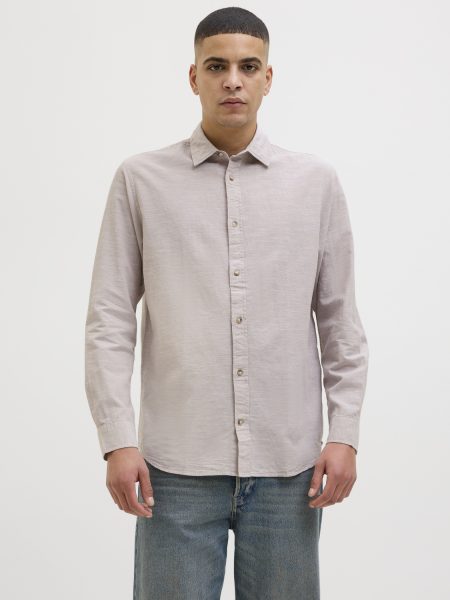 Jack & Jones Jjesummer Shirt Ls Sn 12269315 Overhemd Crockery