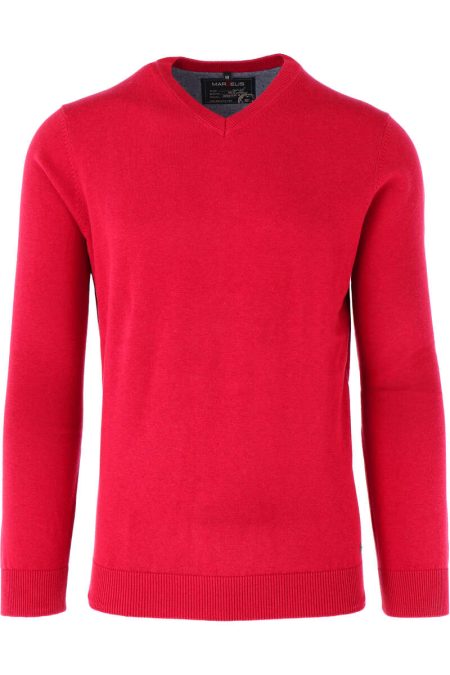 Marvelis Casual Trui V-hals Kersenrood