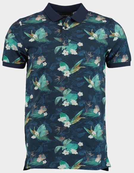 Scotland Blue Polo korte mouw Blauw Lucas Polo Fluor 25108LU32SB/290 navy