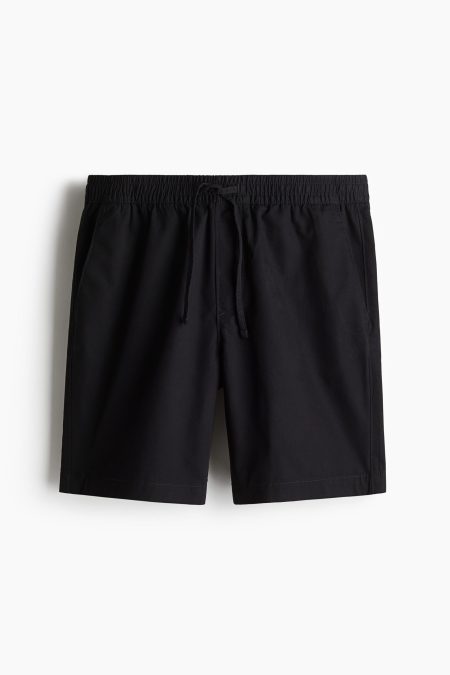 H & M - Canvas short - Regular Fit - Zwart