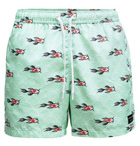 Björn Borg - Heren - Sylvester Swimshort - Groen/Multicolour - Maat XXL