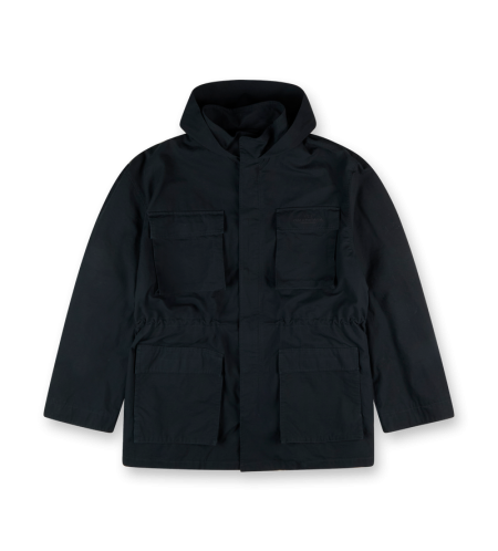 Cotton Uniform Parka Jacket Black - 50