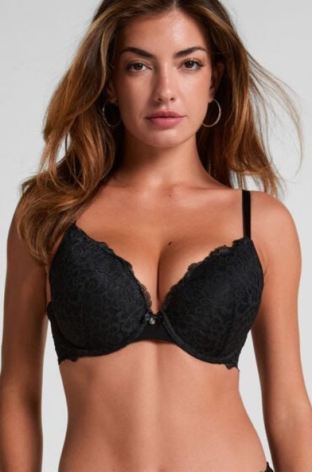 Hunkemöller Voorgevormde push-up beugel bh Marine Zwart