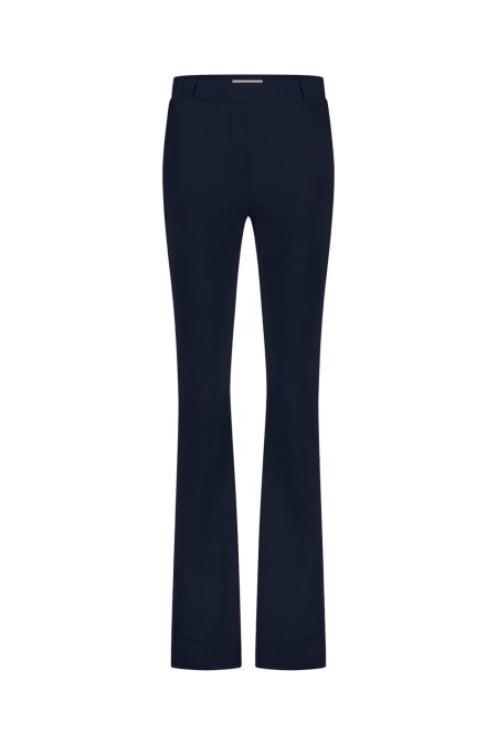 Studio Anneloes Flair Long Bonded Trousers 94812 Flared 6900 Dark Blue