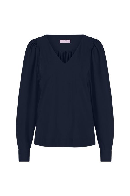 Studio Anneloes Les Top 94821 T-shirt Lange Mouw 6900 Dark Blue