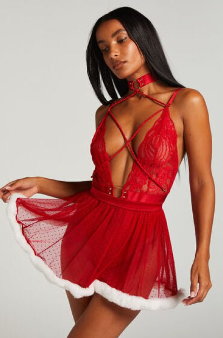 Hunkemöller Sexy Santa Rok Rood