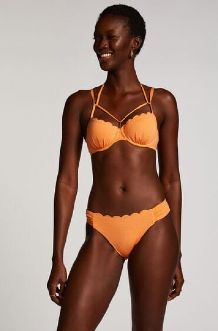 Hunkemöller Rio Bikinibroekje Scallop Lurex Oranje