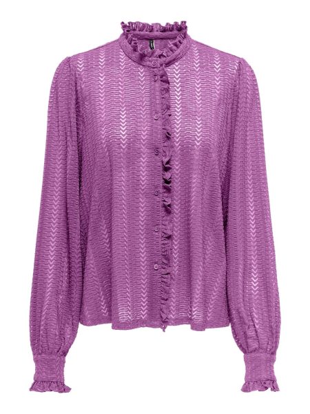 Only Female Shirts En Tops Onlisabelle L/s Placket Ruffle Top Csjrs