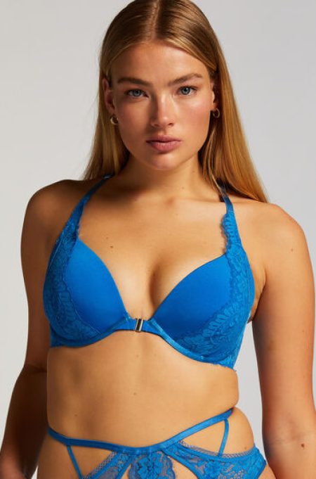 Hunkemöller Voorgevormde push-up beugel bh Milaan Blauw