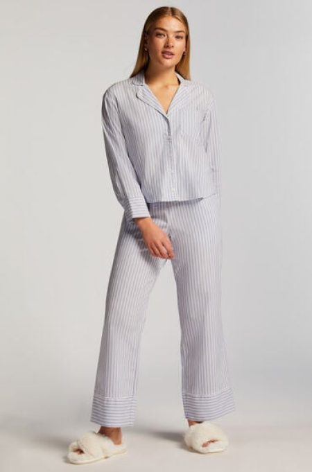 Hunkemöller Pyjamabroek Katoen Blauw