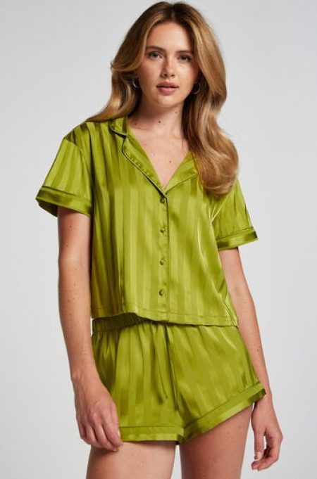 Hunkemöller Pyjama short Satin Groen