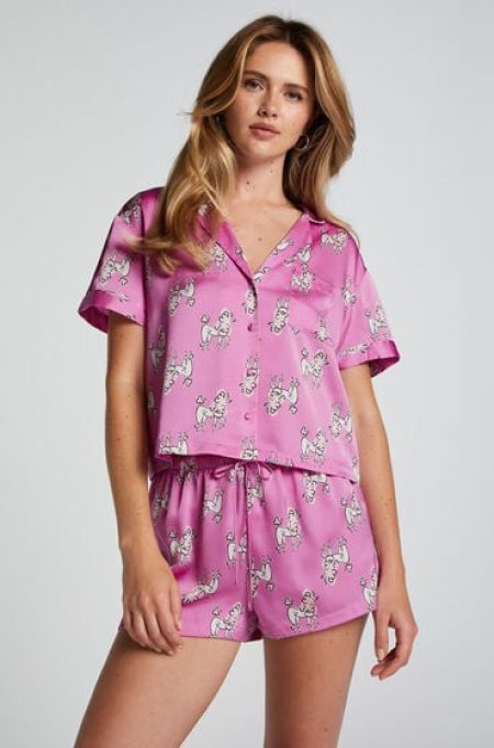 Hunkemöller Pyjama short Satin Paars