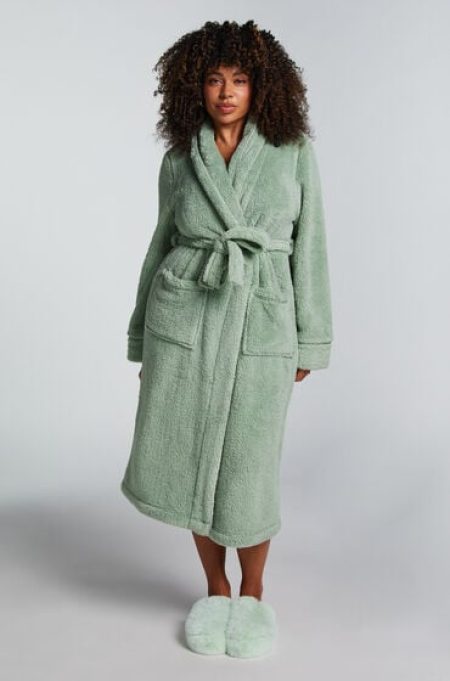 Hunkemöller Badjas Fleece Groen