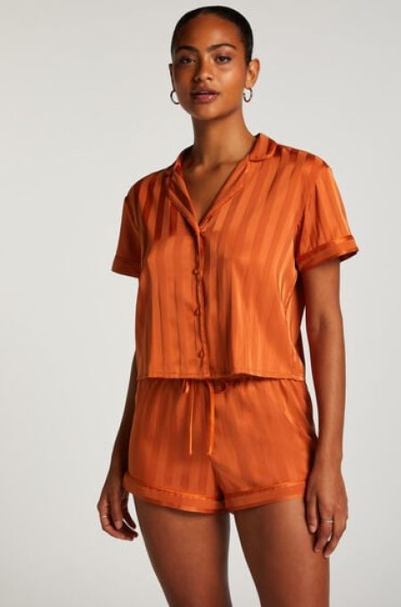 Hunkemöller Pyjama short Satin Oranje