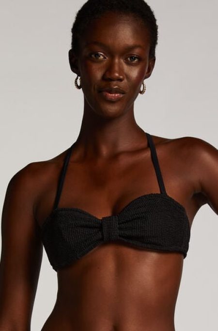 Hunkemöller Bandeau bikinitop Crinkle Zwart