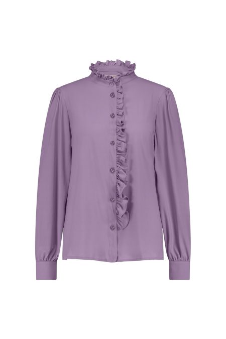 Studio Anneloes Idetta Ruffle Blouse 12113 Blouse 5700 Lila