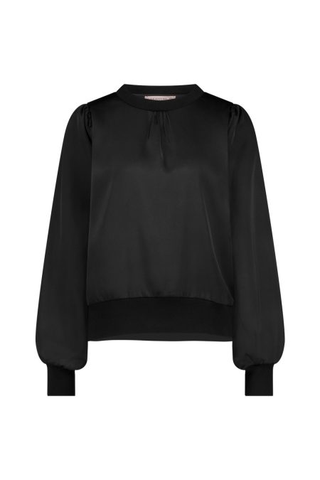 Studio Anneloes Pippa Top 12256 T-shirt Lange Mouw 9000 Black