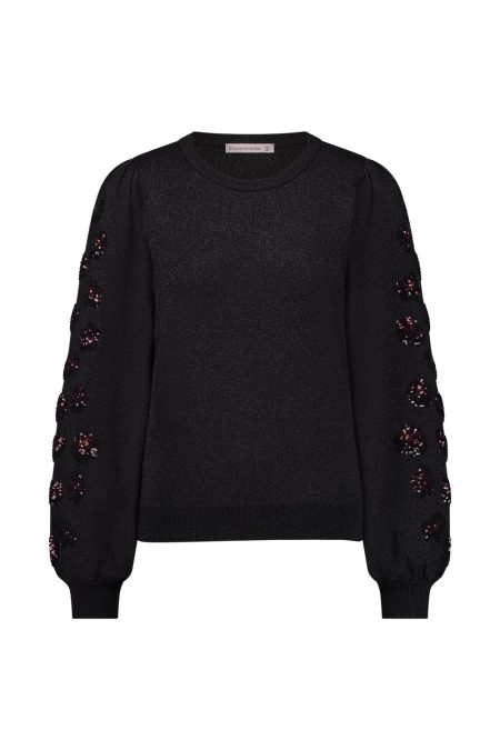 Studio Anneloes Hilly Embroidery Pullover 12060 Trui 9000 Black