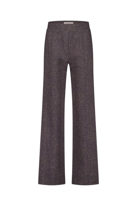 Studio Anneloes Lexie Herringbone Trousers 12137 Broek 9087 Black/espresso