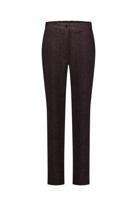 Studio Anneloes Collins Herringbone Trousers 12138 Broek 9087 Black/espresso