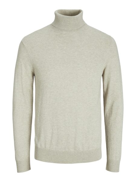 Jack - Jones Jjeemil Knit Roll Neck Noos Trui Oatmeal Melange