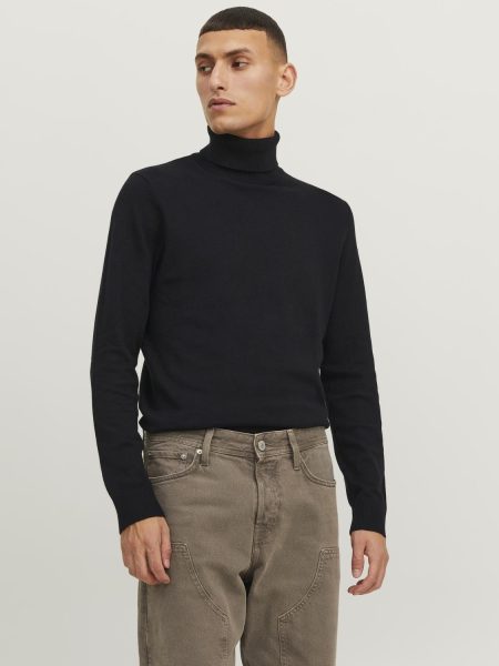 Jack & Jones Jjeemil Knit Roll Neck Noos Trui Black
