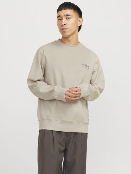 Jack & Jones Jprblachad Branding Sweat Crew Neck Ln Sweater Silver Lining