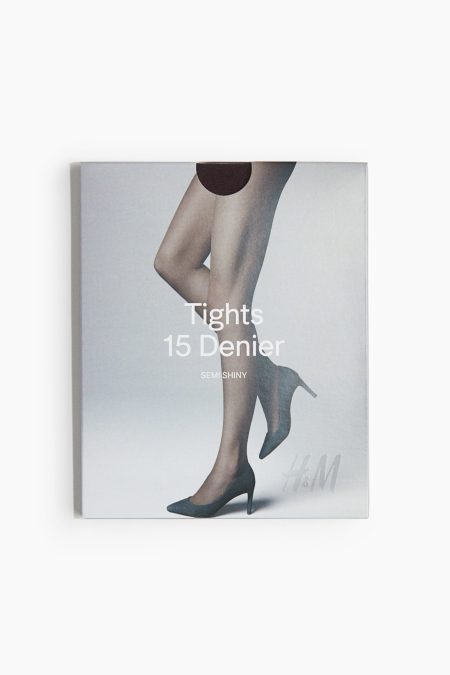 H & M - Panty - 15 denier - Bruin