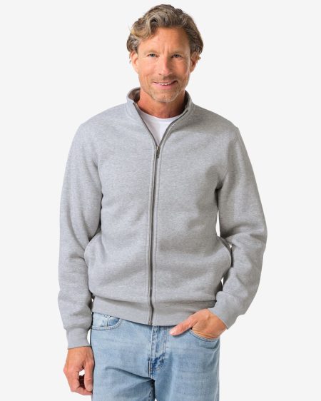 HEMA Heren Sweatvest Nielson Lichtgrijs (lichtgrijs)