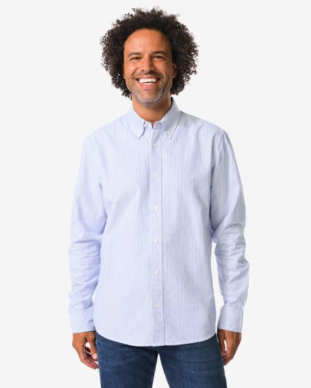 HEMA Herenoverhemd Scott Blauw (blauw)