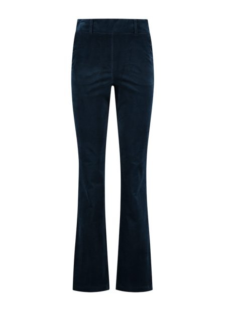Helena Hart 7559 Broek Flair Velvet Flared Marine