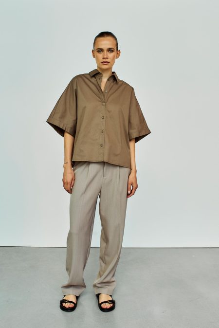 Withblack Wblvanilla Tailored Pant Broek Desert Taupe Melange
