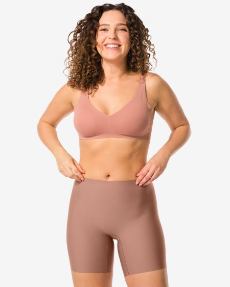 140 Medium Corrigerende Biker Hoge Taille Middenbruin (middenbruin)