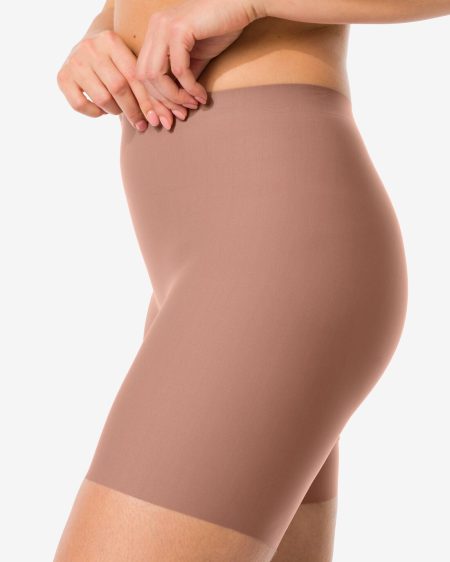 HEMA HEMA Medium Corrigerende Biker Hoge Taille Middenbruin (middenbruin)