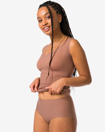 HEMA HEMA Medium Corrigerende Damesslip Hoge Taille Middenbruin (middenbruin)