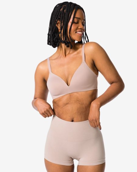 HEMA HEMA Licht Corrigerende Shortie Naadloos Katoen Beige (beige)