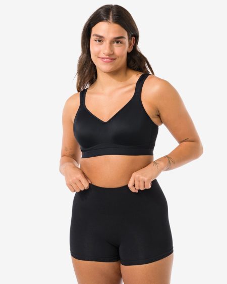 HEMA Licht Corrigerende Boxer Bamboe Hoge Taille Zwart (zwart)