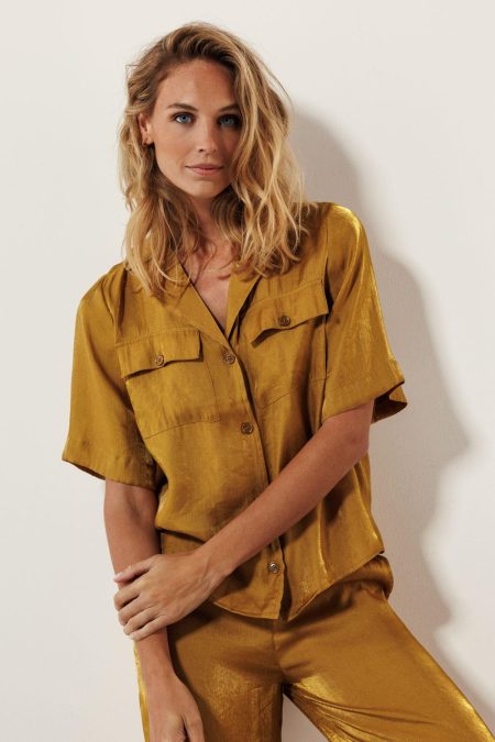 Tramontana Shimmer Blouse C16-16-301 Blouse 002930 Bronzemist