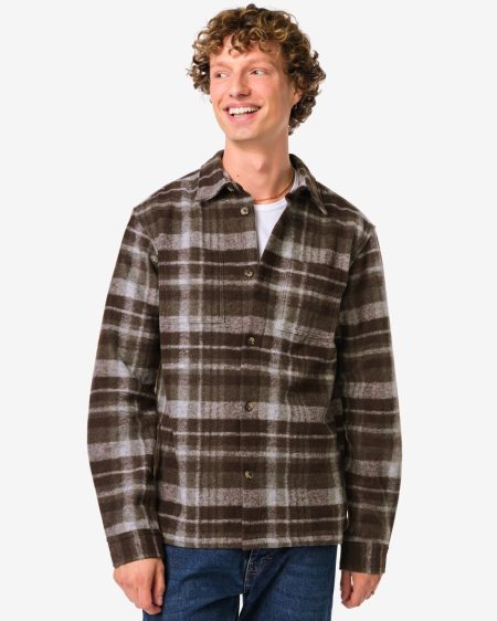 HEMA HEMA Herenovershirt Sean Ruiten Bruin (bruin)