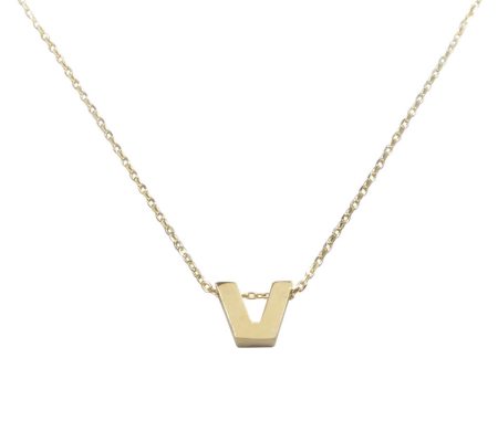 Christian Gouden ketting met v hanger