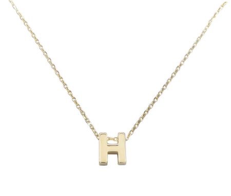 Christian Gouden ketting met h hanger