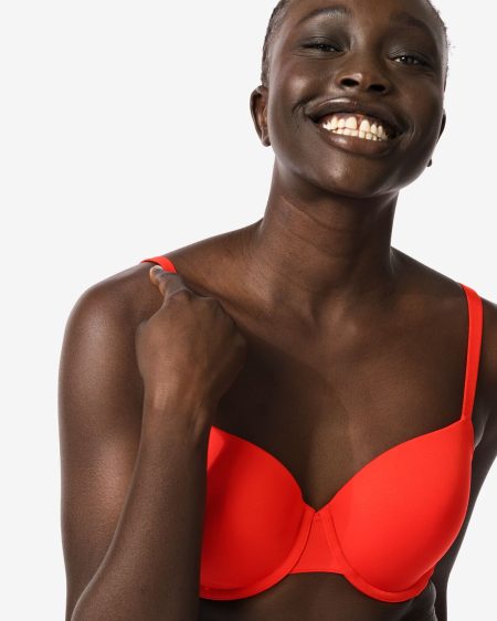 HEMA HEMA Voorgevormde Bh Met Beugel Rood (rood)