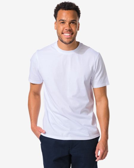 HEMA HEMA Heren T-shirt Regular Wit (wit)